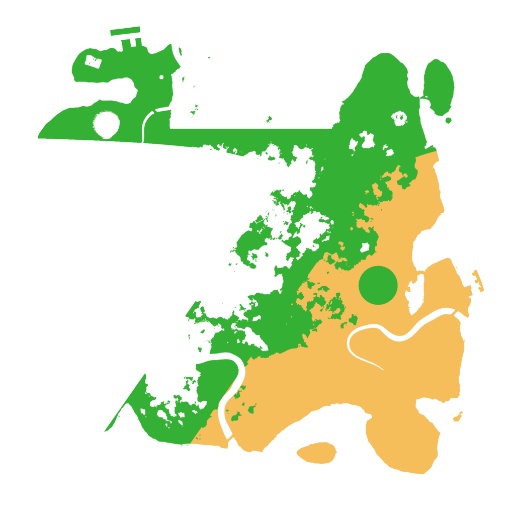 Biome Rust Map: Procedural Map, Size: 3500, Seed: 1231313344