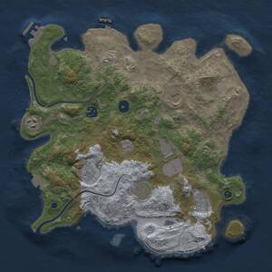 Thumbnail Rust Map: Procedural Map, Size: 3500, Seed: 214686980, 14 Monuments