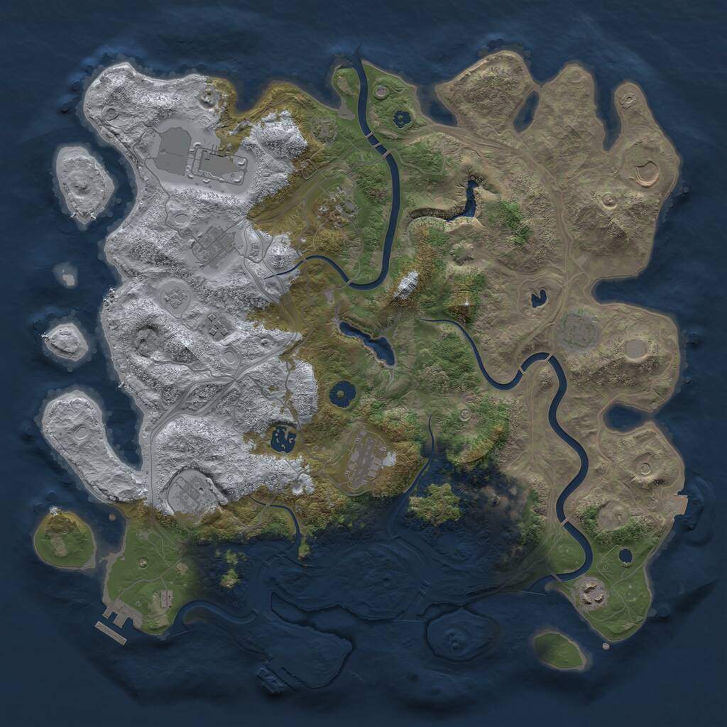 Rust Map: Procedural Map, Size: 4250, Seed: 5452312, 17 Monuments