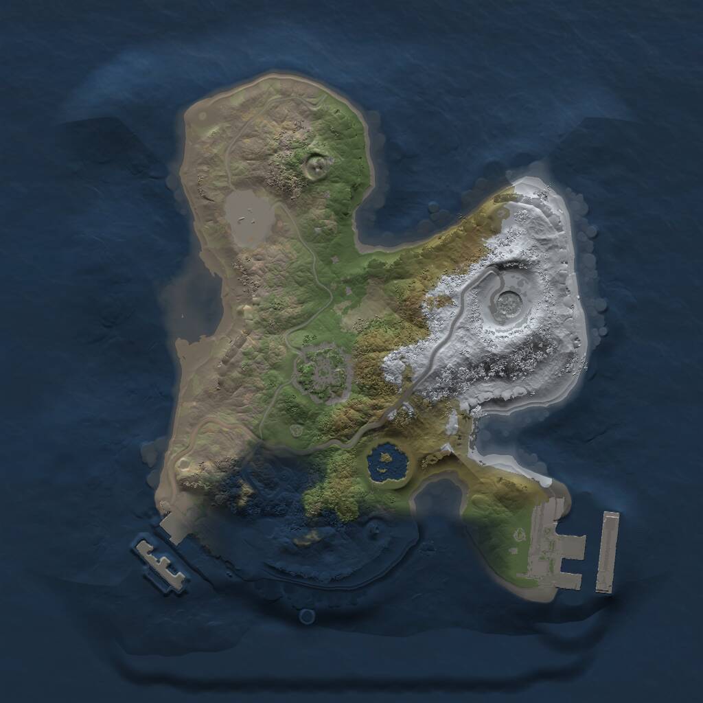Rust Map: Procedural Map, Size: 1750, Seed: 1753, 5 Monuments