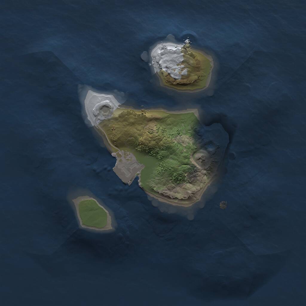 Rust Map: Procedural Map, Size: 1500, Seed: 77437743, 1 Monuments