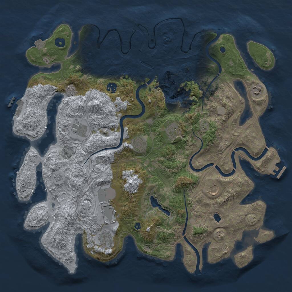 Rust Map: Procedural Map, Size: 4250, Seed: 1678028480, 15 Monuments