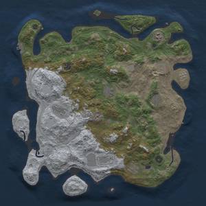 Thumbnail Rust Map: Procedural Map, Size: 4250, Seed: 997999, 18 Monuments