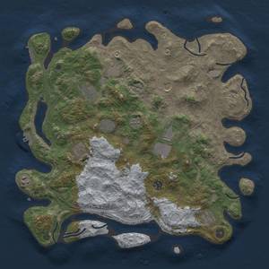 Thumbnail Rust Map: Procedural Map, Size: 4250, Seed: 1266779514, 20 Monuments