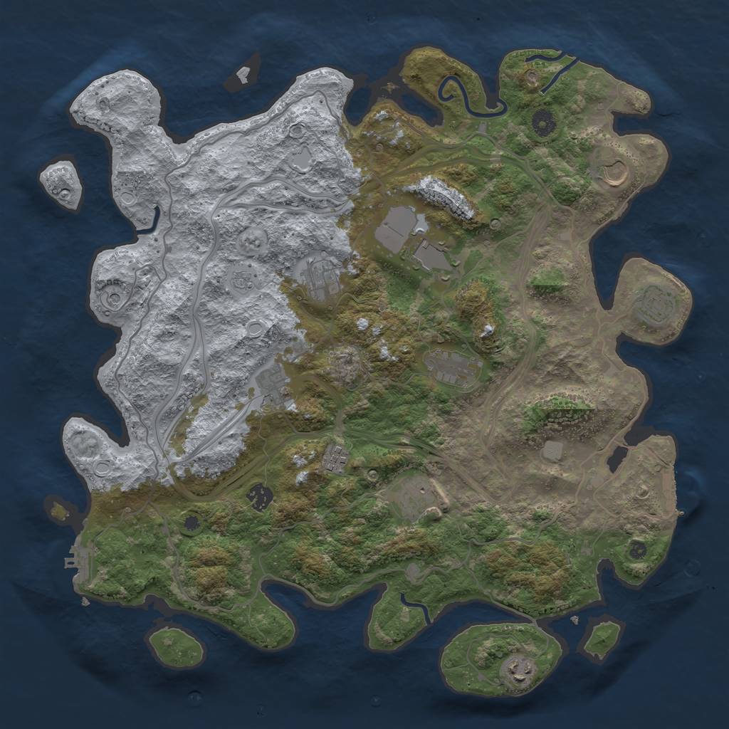 Rust Map: Procedural Map, Size: 4250, Seed: 4985730, 19 Monuments