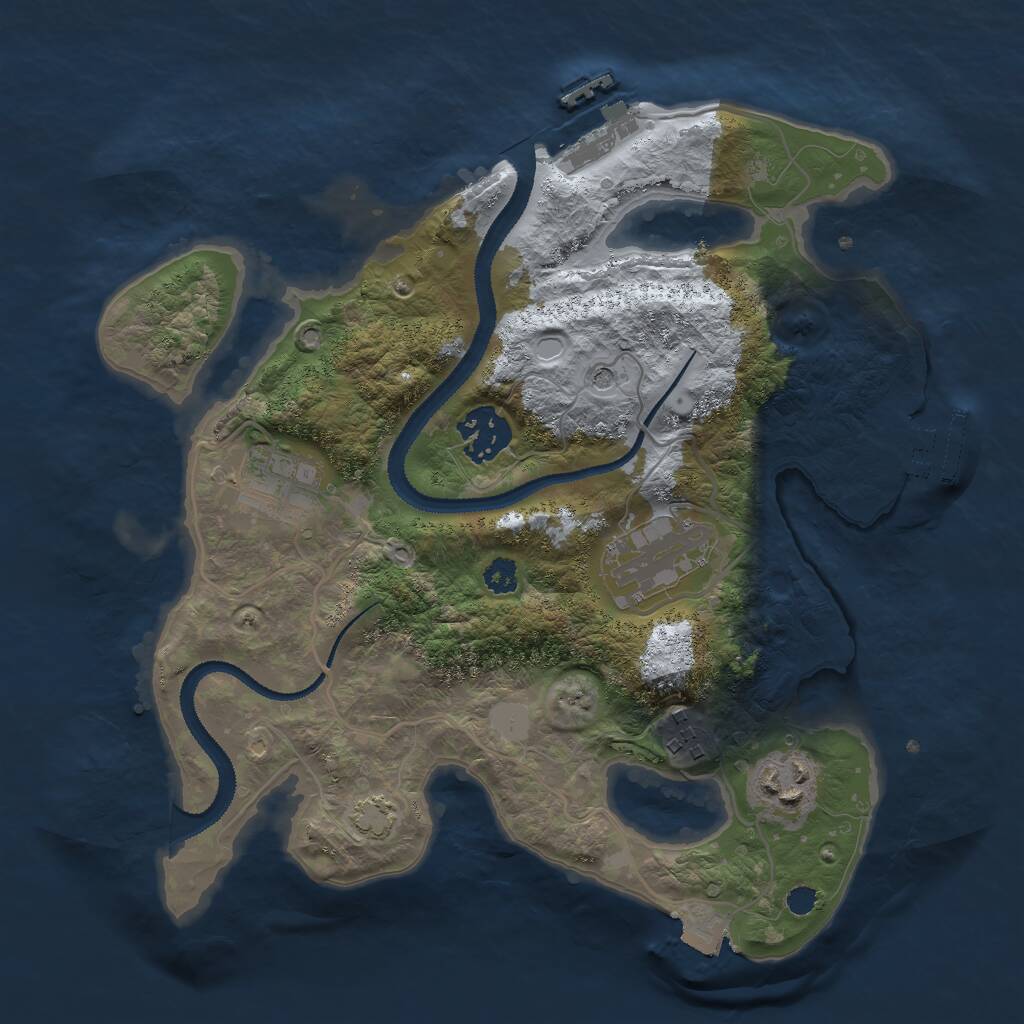 Rust Map: Procedural Map, Size: 2900, Seed: 1799882635, 10 Monuments