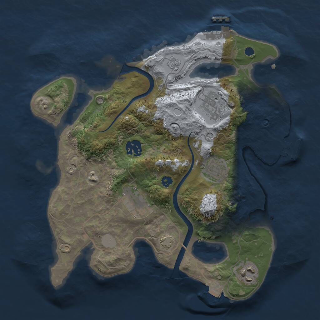 Rust Map: Procedural Map, Size: 2900, Seed: 1799882635, 11 Monuments