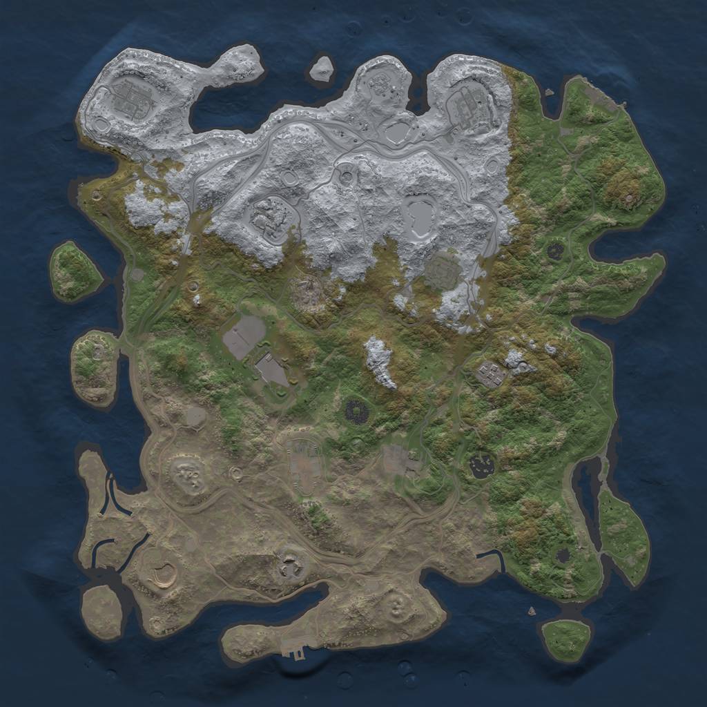 Rust Map: Procedural Map, Size: 4250, Seed: 22567909, 20 Monuments