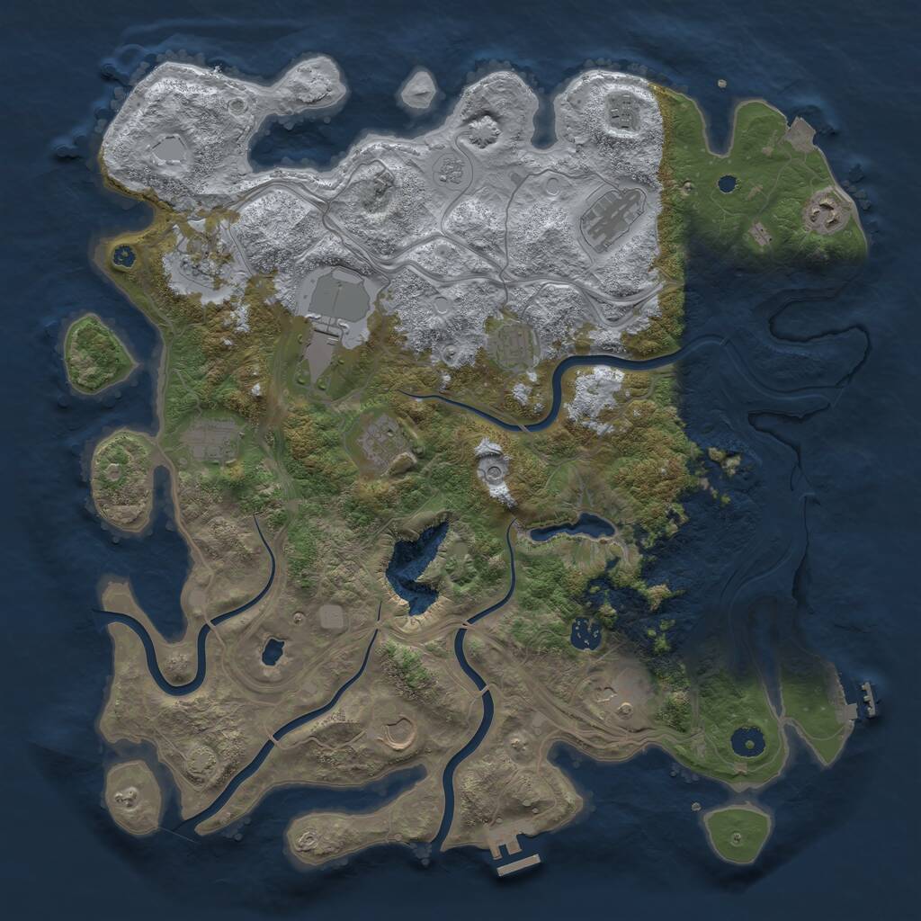 Rust Map: Procedural Map, Size: 4250, Seed: 22567909, 17 Monuments