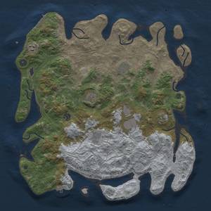 Thumbnail Rust Map: Procedural Map, Size: 4250, Seed: 52218025, 17 Monuments