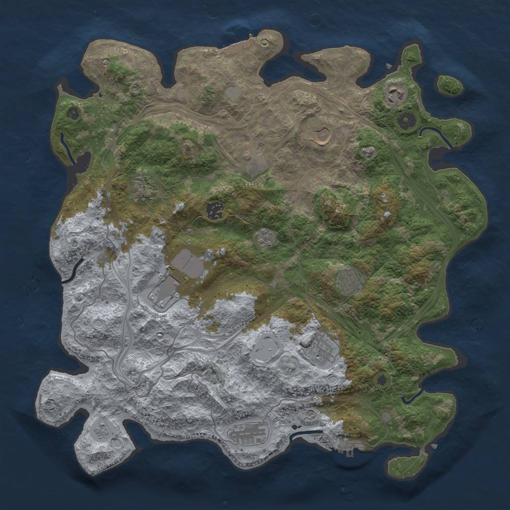 Rust Map: Procedural Map, Size: 4250, Seed: 8173859, 19 Monuments