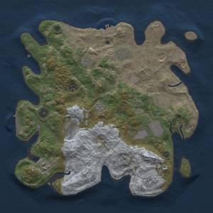 Thumbnail Rust Map: Procedural Map, Size: 3500, Seed: 1270498005, 19 Monuments