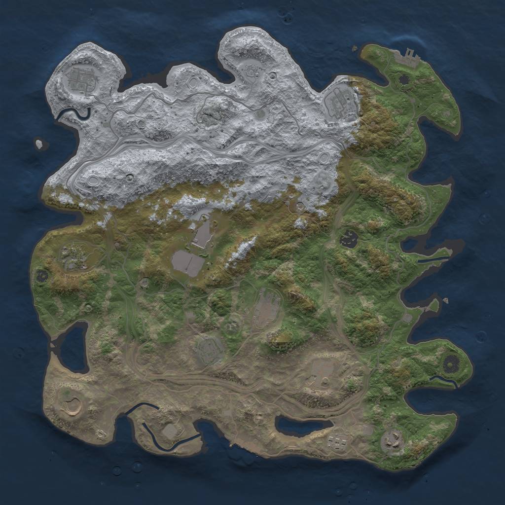 Rust Map: Procedural Map, Size: 4250, Seed: 379251978, 20 Monuments