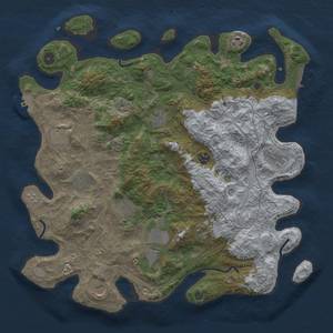 Thumbnail Rust Map: Procedural Map, Size: 4250, Seed: 238601849, 20 Monuments