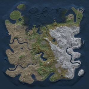 Thumbnail Rust Map: Procedural Map, Size: 4250, Seed: 238601849, 17 Monuments