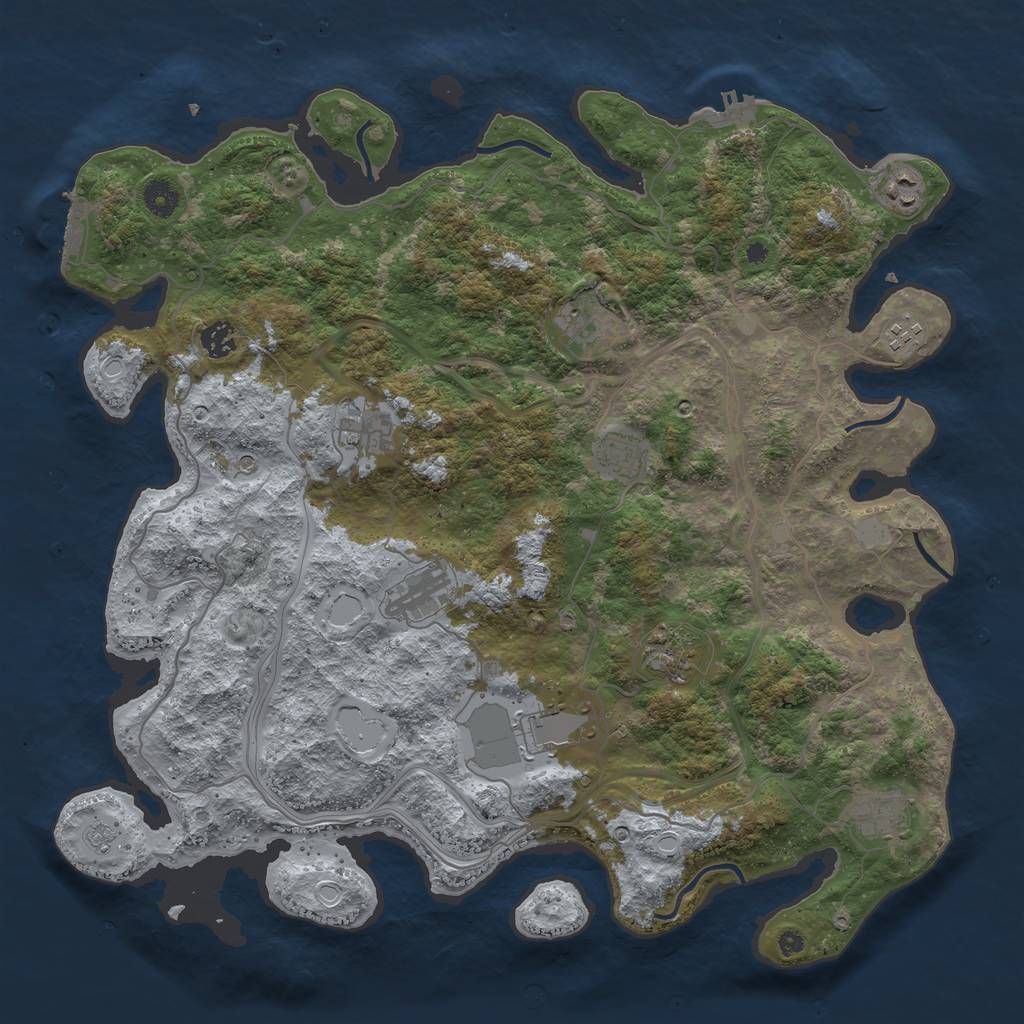 Rust Map: Procedural Map, Size: 4250, Seed: 1534771045, 19 Monuments