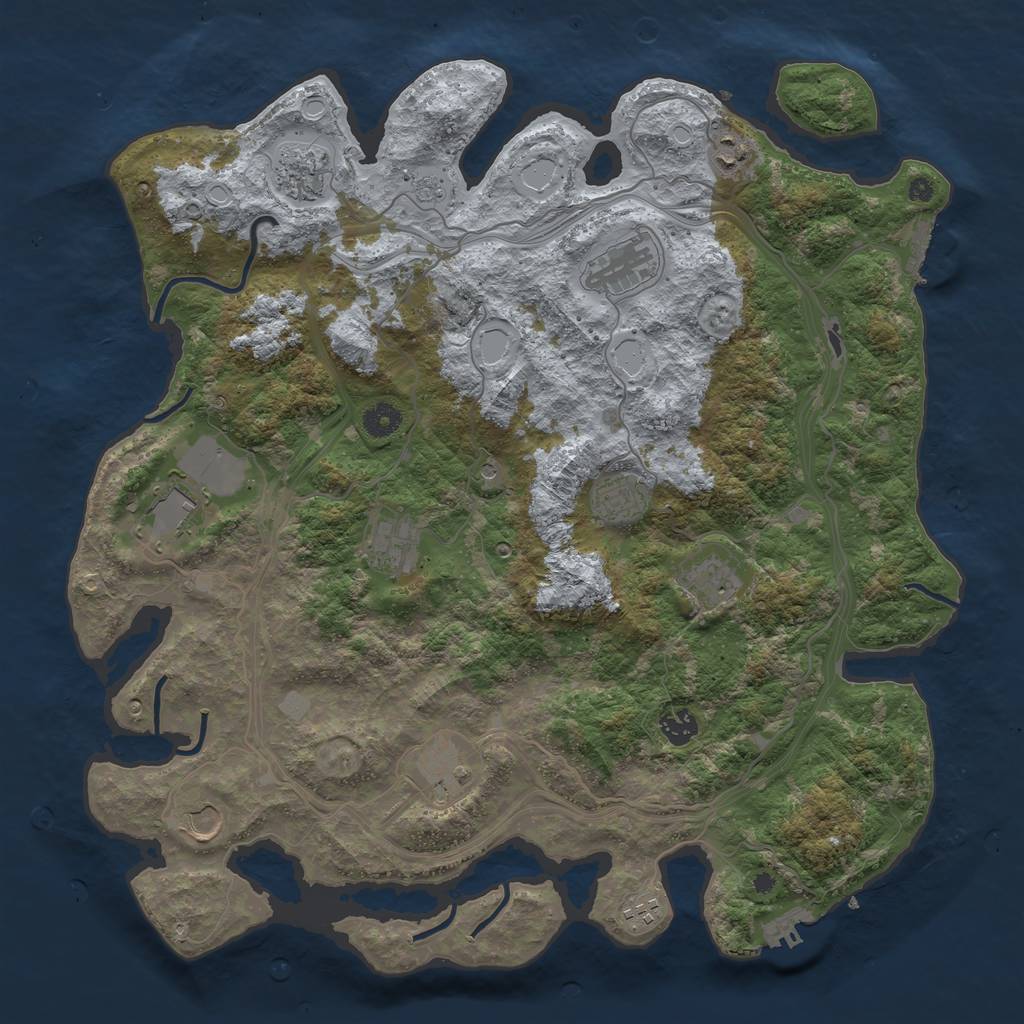 Rust Map: Procedural Map, Size: 4250, Seed: 95587825, 20 Monuments