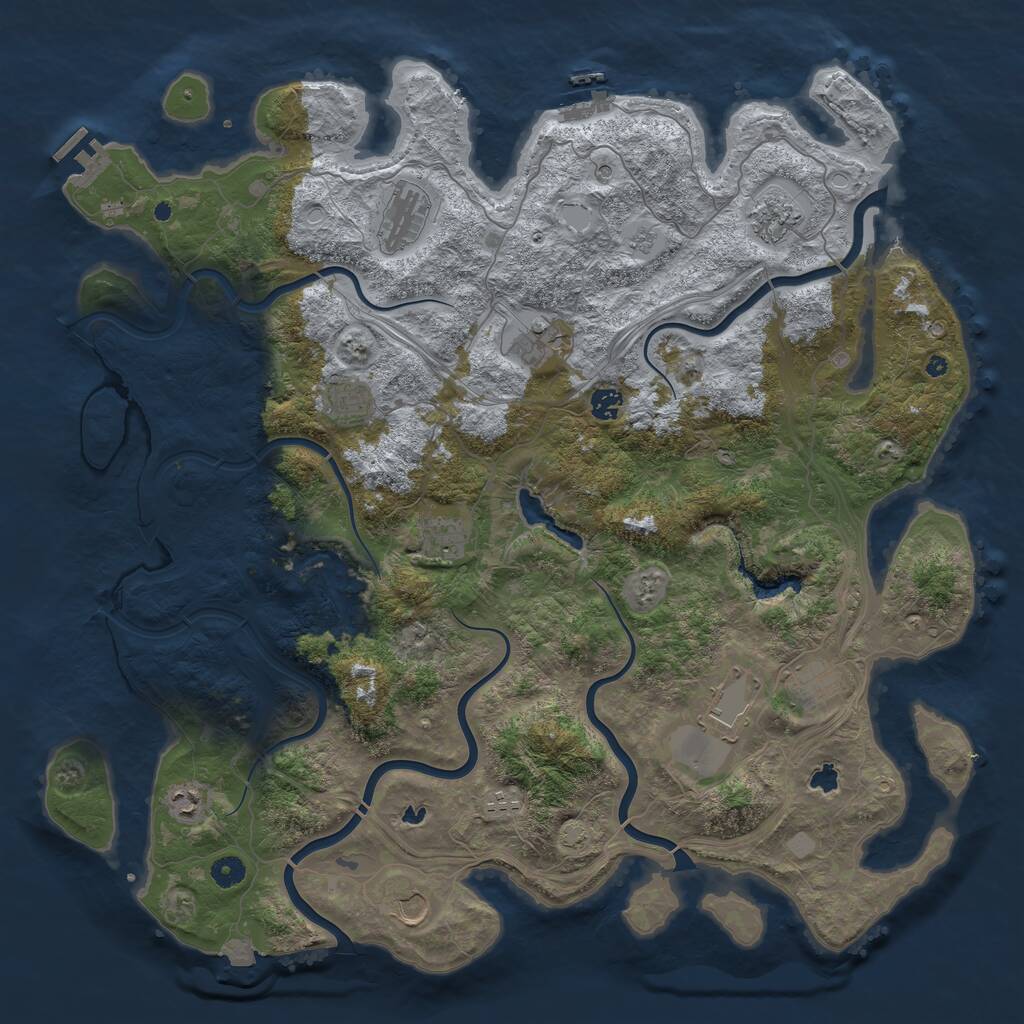 Rust Map: Procedural Map, Size: 4750, Seed: 1608115028, 17 Monuments