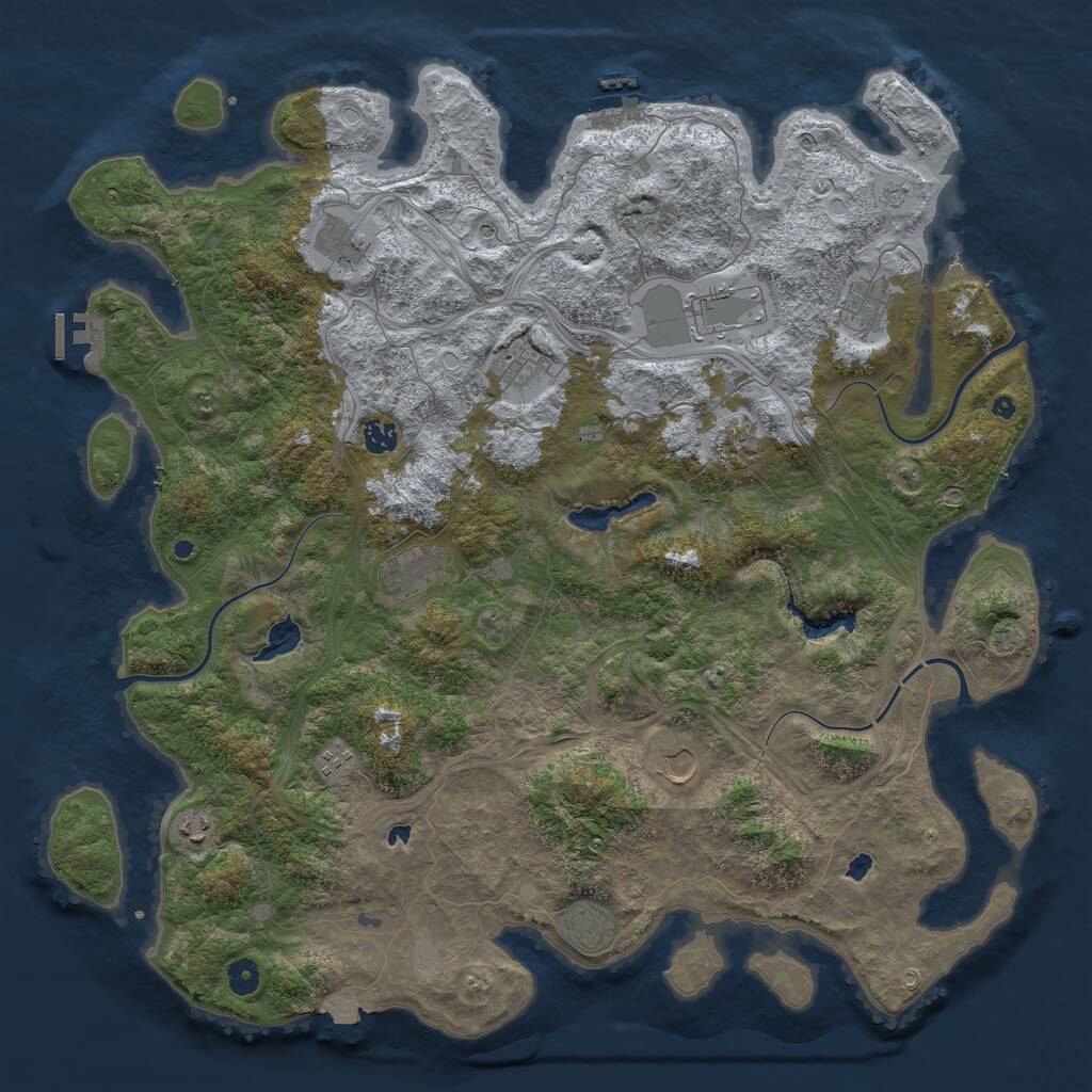Rust Map: Procedural Map, Size: 4750, Seed: 1608115028, 17 Monuments