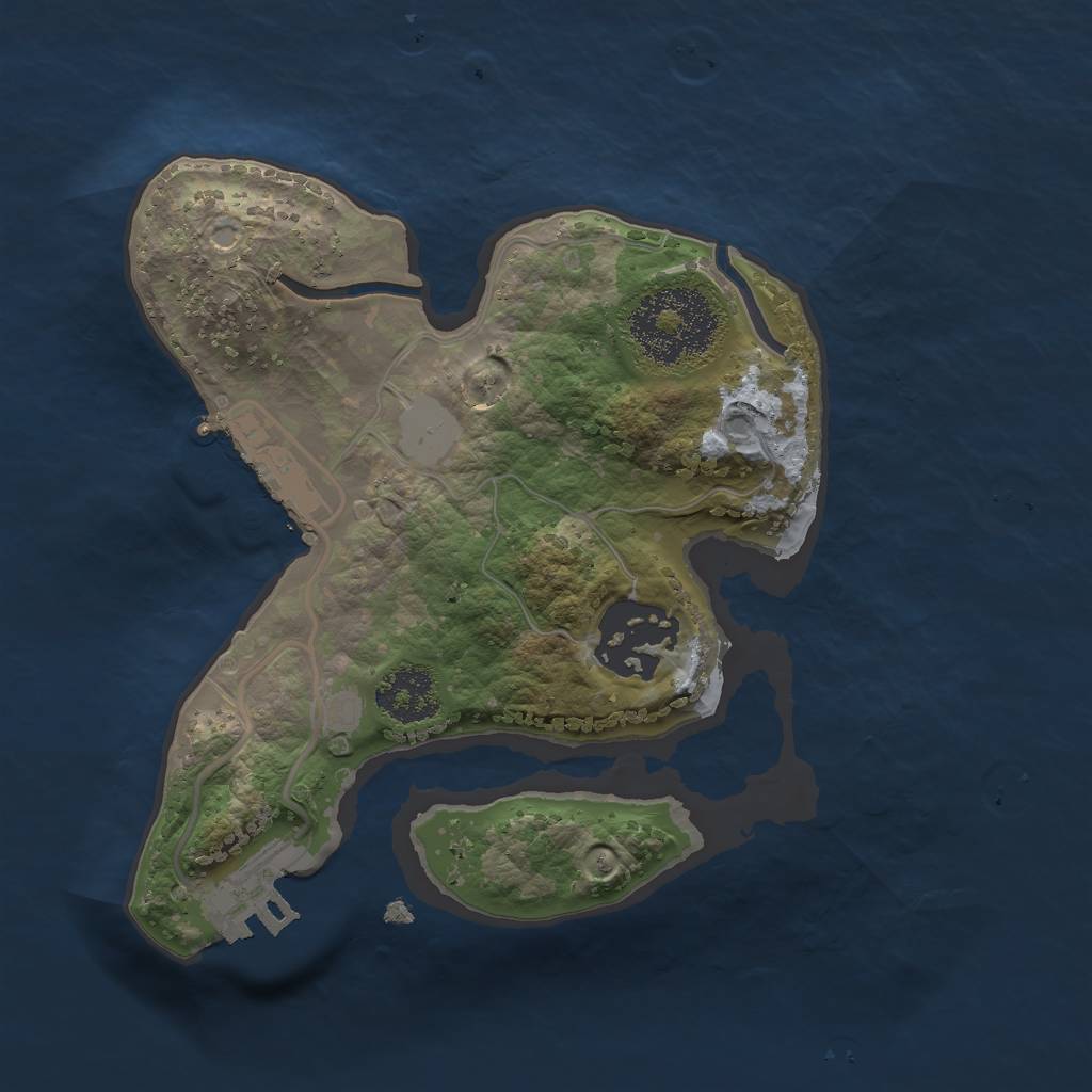 Rust Map: Procedural Map, Size: 2000, Seed: 696969, 8 Monuments