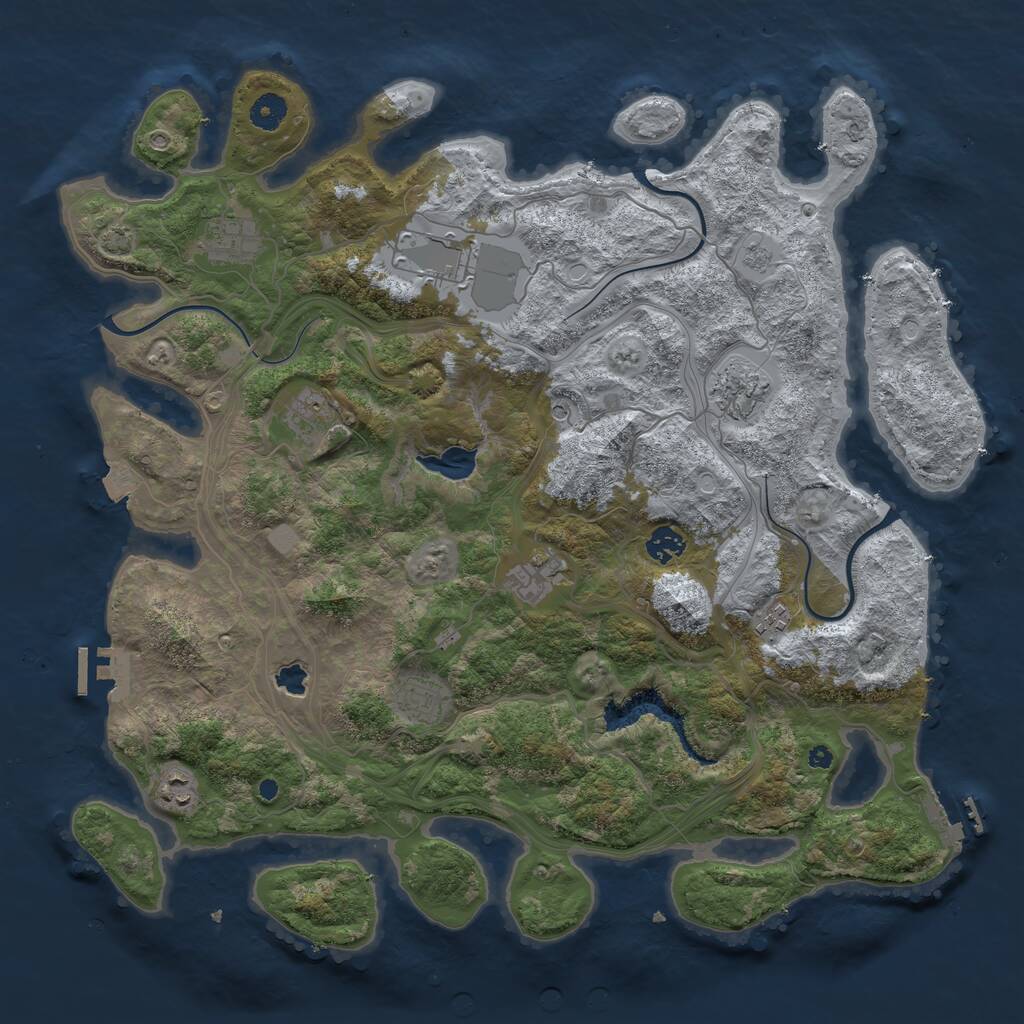 Rust Map: Procedural Map, Size: 4250, Seed: 5623, 15 Monuments