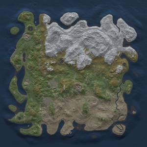 Thumbnail Rust Map: Procedural Map, Size: 4500, Seed: 1808, 18 Monuments