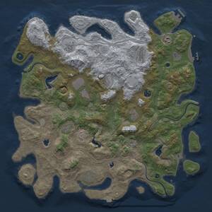 Thumbnail Rust Map: Procedural Map, Size: 4500, Seed: 853773177, 16 Monuments