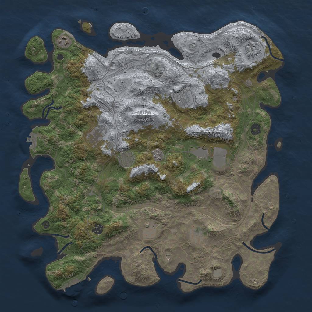 Rust Map: Procedural Map, Size: 4250, Seed: 531028, 19 Monuments
