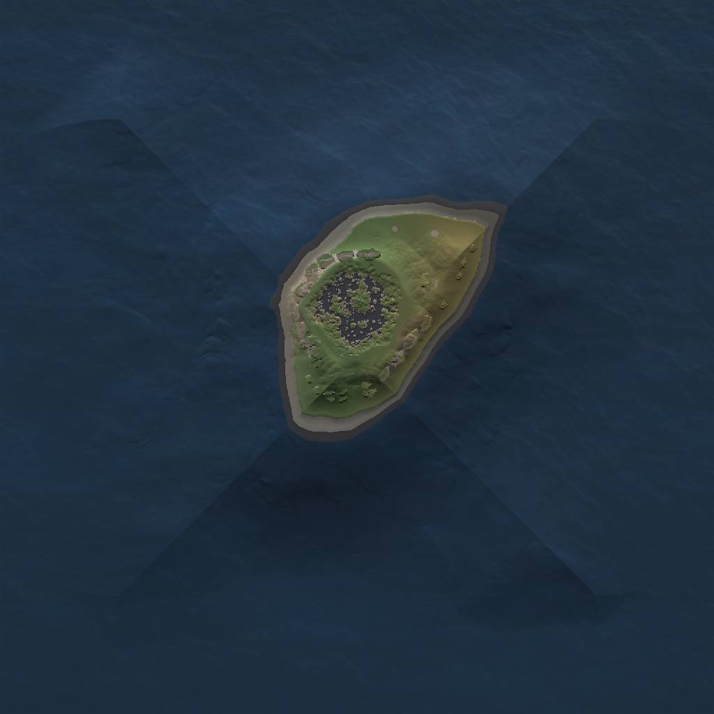 Rust Map: Procedural Map, Size: 1000, Seed: 8000, 3 Monuments