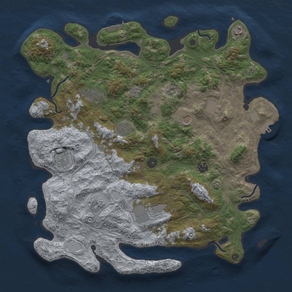 Rust Map: Procedural Map, Size: 4250, Seed: 369779, 19 Monuments