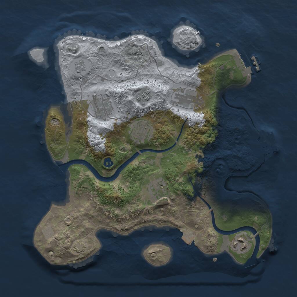 Rust Map: Procedural Map, Size: 3001, Seed: 449934042, 11 Monuments