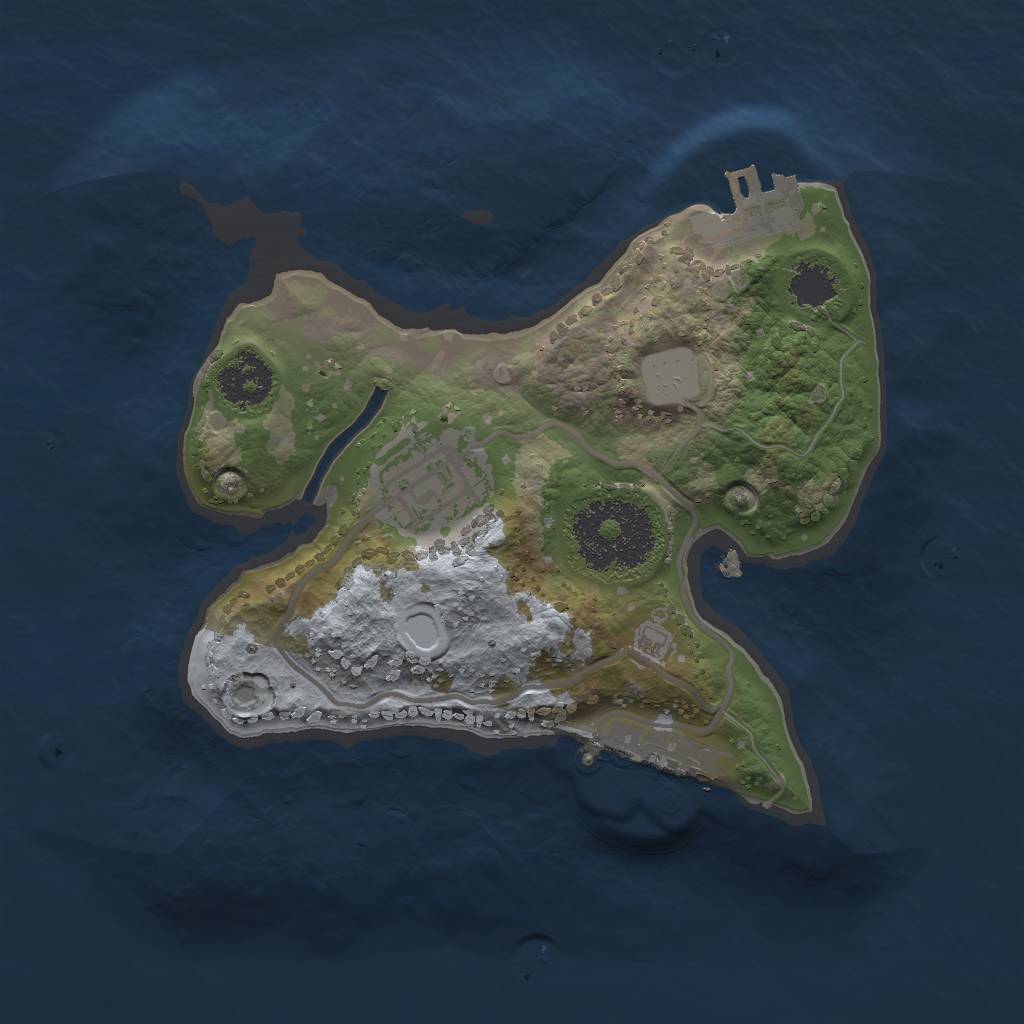 Rust Map: Procedural Map, Size: 2000, Seed: 3399, 8 Monuments