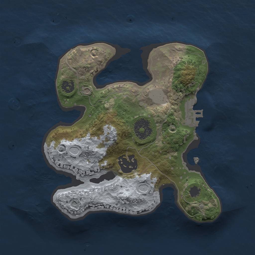 Rust Map: Procedural Map, Size: 2000, Seed: 115169564, 7 Monuments