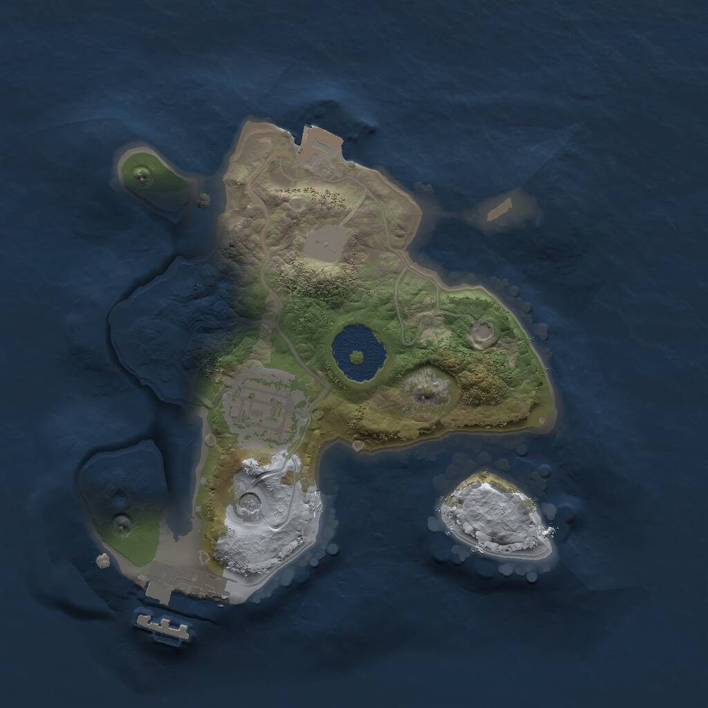 Rust Map: Procedural Map, Size: 2000, Seed: 1163353610, 4 Monuments