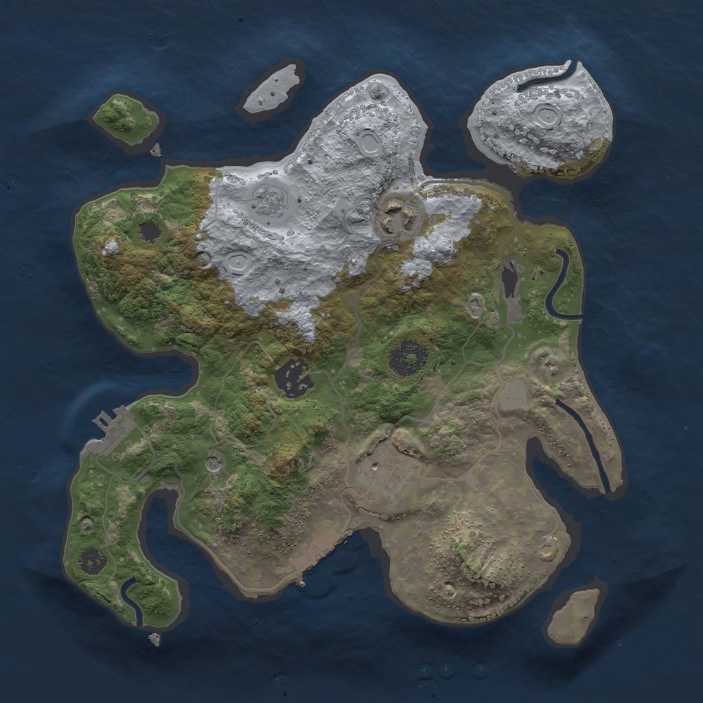 Rust Map: Procedural Map, Size: 2800, Seed: 121763668, 12 Monuments