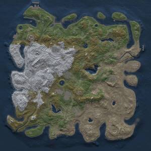 Thumbnail Rust Map: Procedural Map, Size: 4500, Seed: 1078721031, 16 Monuments