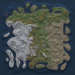 Thumbnail Rust Map: Procedural Map, Size: 4500, Seed: 54778601, 19 Monuments