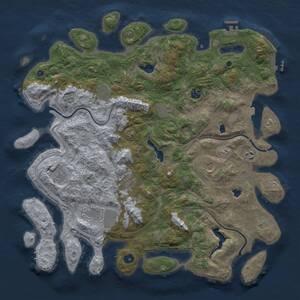 Thumbnail Rust Map: Procedural Map, Size: 4500, Seed: 54778601, 15 Monuments