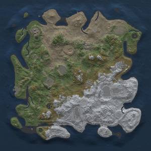 Thumbnail Rust Map: Procedural Map, Size: 4000, Seed: 959267090, 17 Monuments