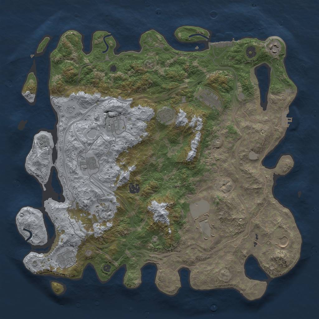 Rust Map: Procedural Map, Size: 4250, Seed: 12354, 20 Monuments