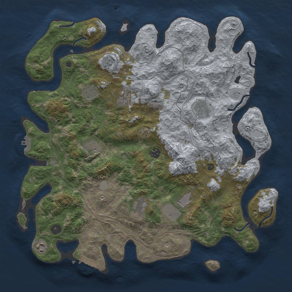 Rust Map: Procedural Map, Size: 4250, Seed: 5690, 18 Monuments