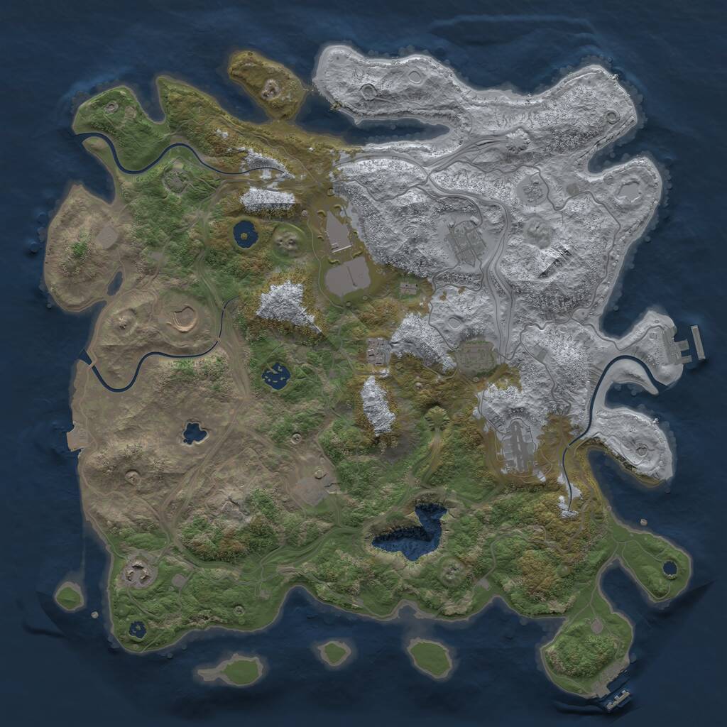 Rust Map: Procedural Map, Size: 4250, Seed: 652263820, 15 Monuments