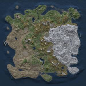 Thumbnail Rust Map: Procedural Map, Size: 4250, Seed: 49, 16 Monuments