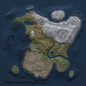 Thumbnail Rust Map: Procedural Map, Size: 2500, Seed: 987654, 8 Monuments
