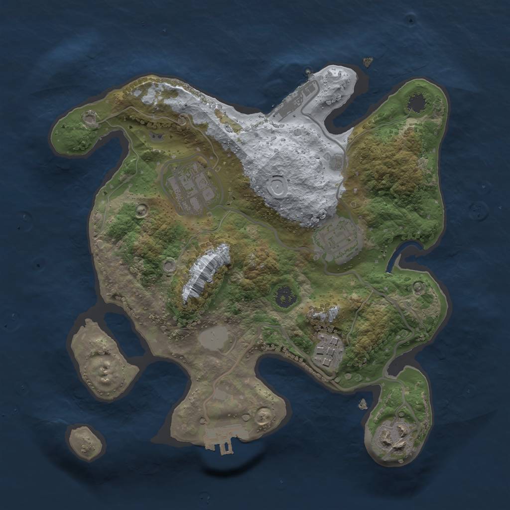 Rust Map: Procedural Map, Size: 2500, Seed: 111111, 11 Monuments