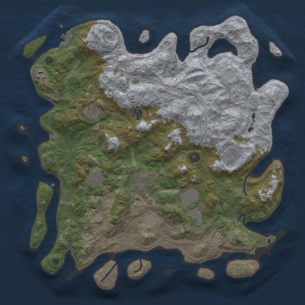 Rust Map: Procedural Map, Size: 4250, Seed: 1772936052, 17 Monuments