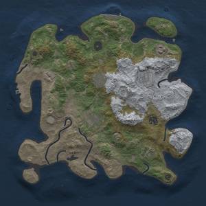 Thumbnail Rust Map: Procedural Map, Size: 3400, Seed: 505675501, 15 Monuments