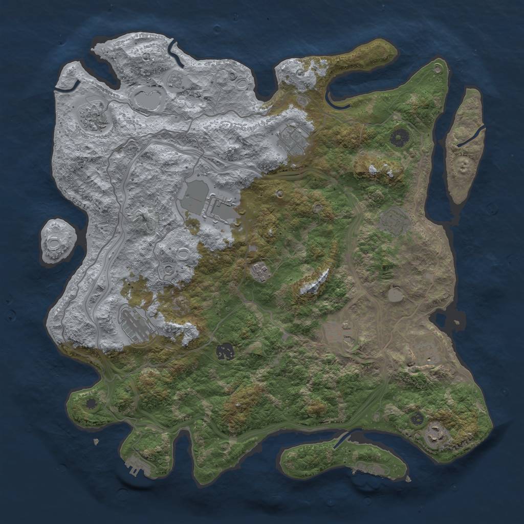Rust Map: Procedural Map, Size: 4250, Seed: 2239, 19 Monuments