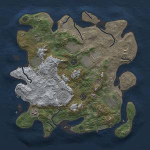 Thumbnail Rust Map: Procedural Map, Size: 3500, Seed: 846460327, 17 Monuments