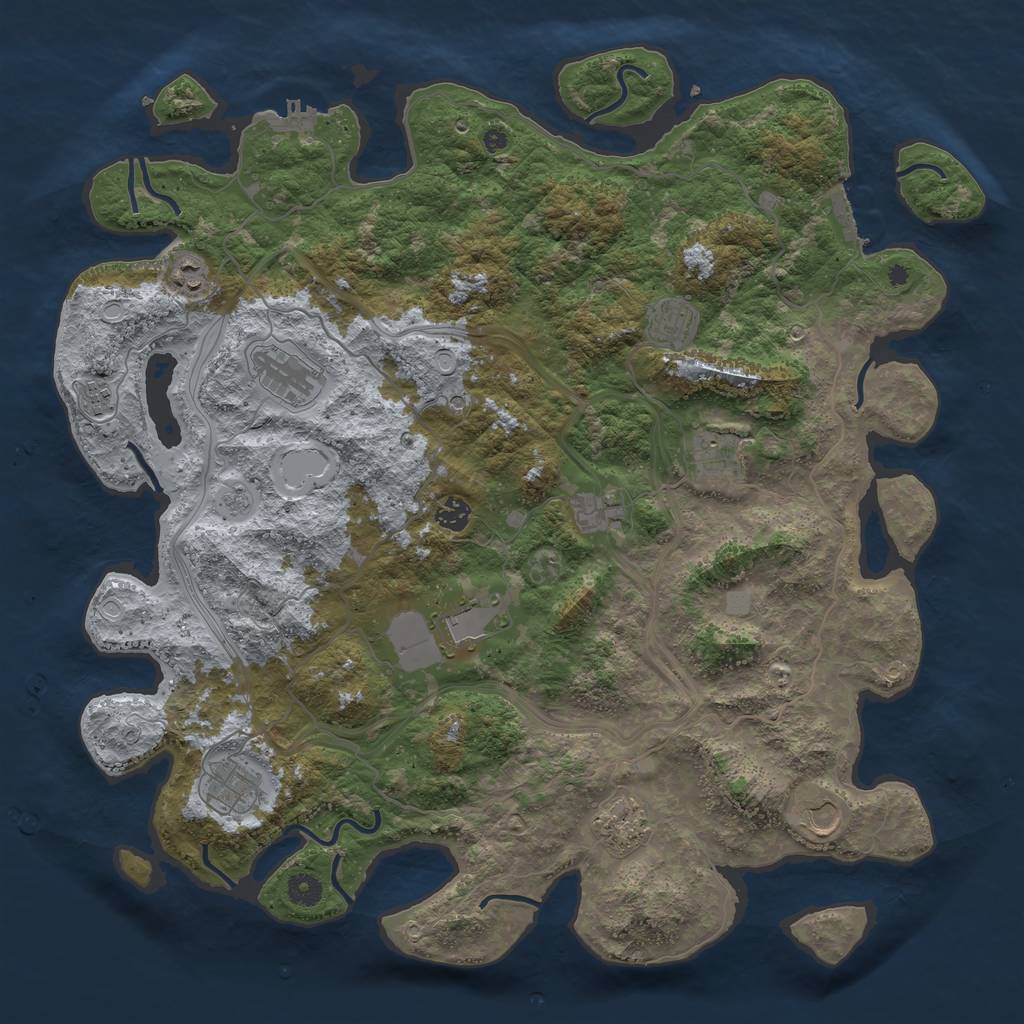 Rust Map: Procedural Map, Size: 4500, Seed: 20220731, 20 Monuments